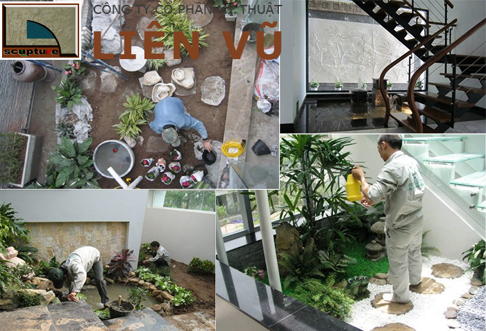 Liên Vũ- đơn vị thi công tiểu cảnh cầu thang chuyên nghiệp