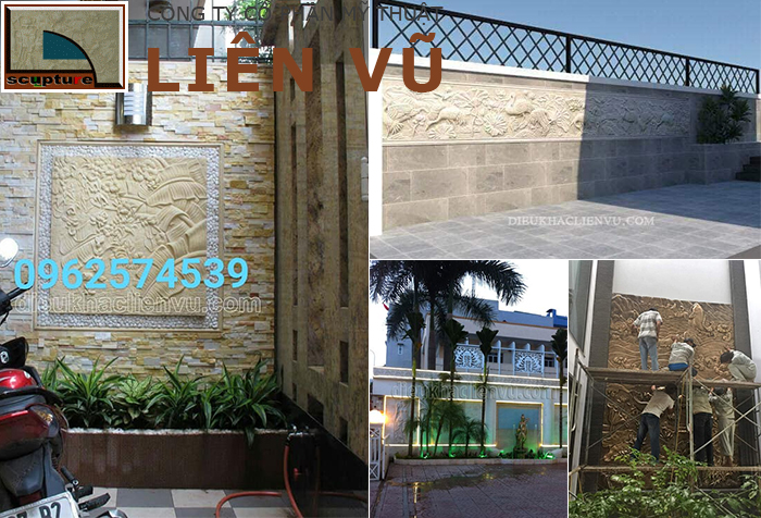 Liên Vũ- sản xuất, cung cấp và thi công lắp đặt phù điêu sân vườn