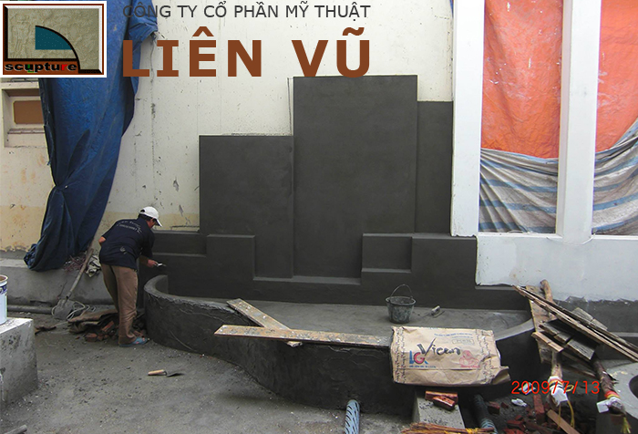 Liên Vũ- thiết kế thi công đài phun nước sân vườn