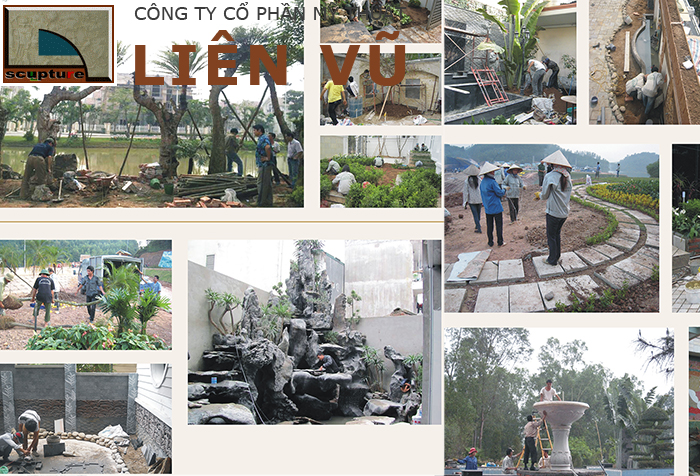 Liên Vũ- thiết kế, thi công dự án điêu khắc sân vườn, cảnh quan