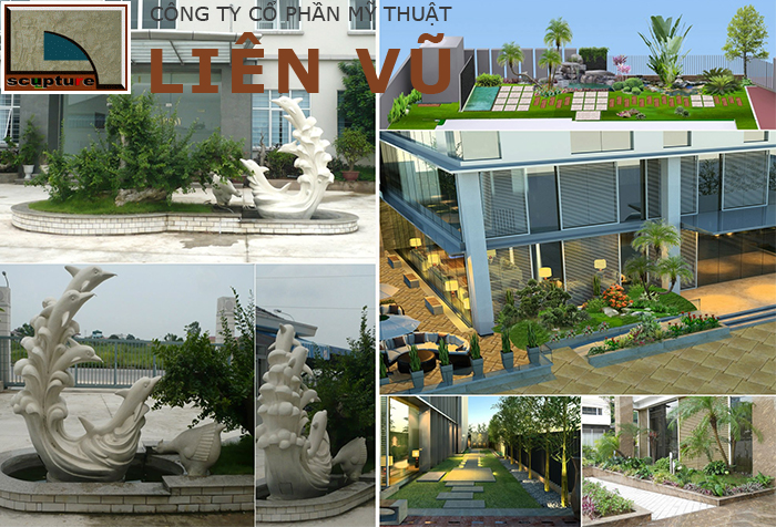 Liên Vũ- thiết kế và trực tiếp thi công dự án điêu khắc cảnh quan