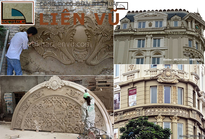 Liên Vũ- trực tiếp sản xuất và thiết kế, thi công phù điêu châu Âu cổ điển