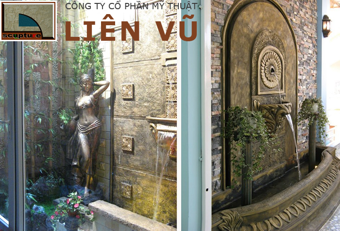 Mẫu đài phun nước mini sân vườn