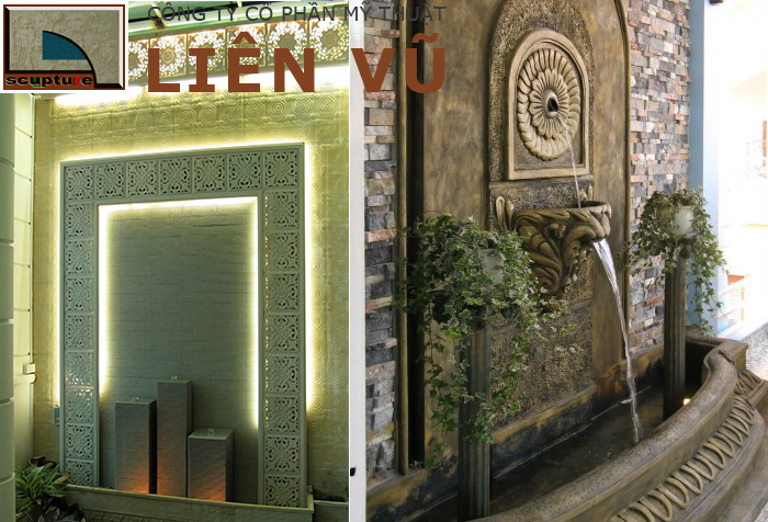 Mẫu đài phun nước sân vườn composite thiết kế sẵn