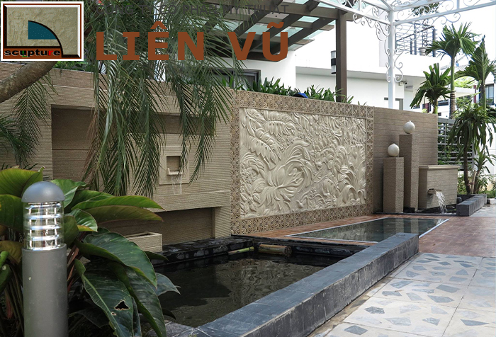 Mẫu đài phun nước sân vườn đơn giản