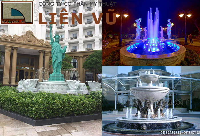 Mẫu đài phun thiết kế cho sân vườn quy mô lớn