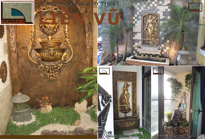 Mẫu mã phù điêu phun nước vô cùng đa dạng