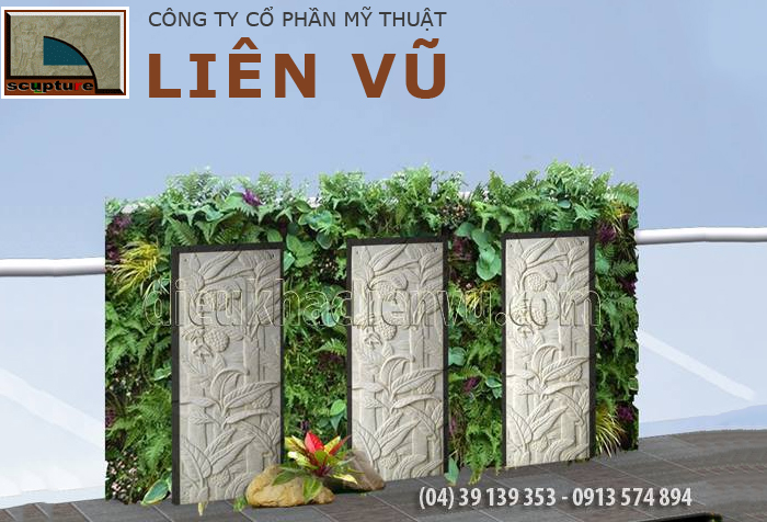 Mẫu thiết kế phù điêu trang trí sân vườn đơn giản