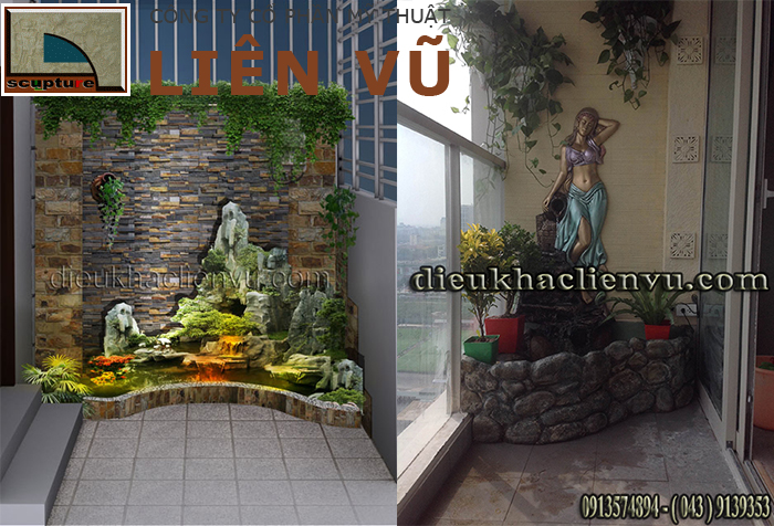 Mẫu tiểu cảnh ban công nước