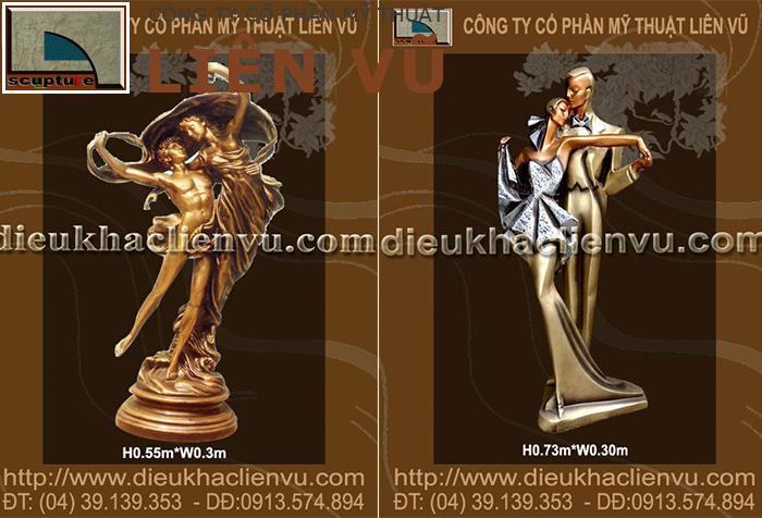 Mẫu tượng cô gái khiêu vũ đẹp