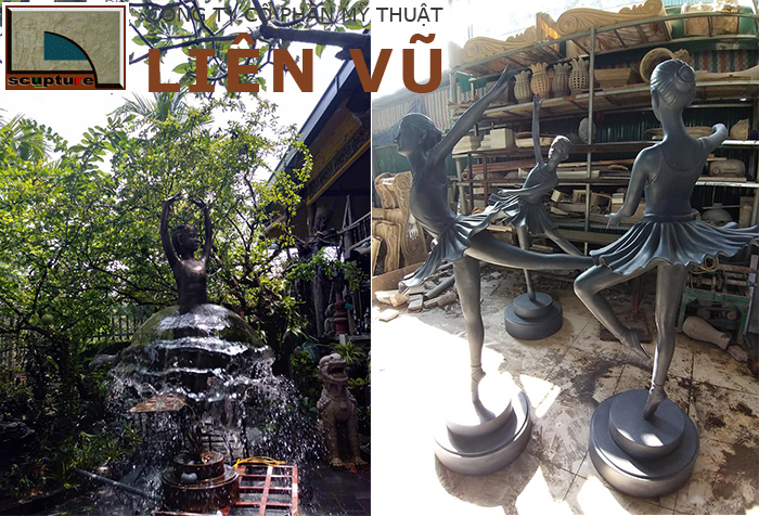 Mẫu tượng cô gái điêu khắc mua bale