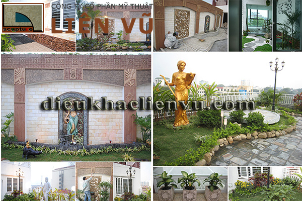 Một số tác phẩm điêu khắc sân vườn được thiết kế, thi công bởi liên vũ