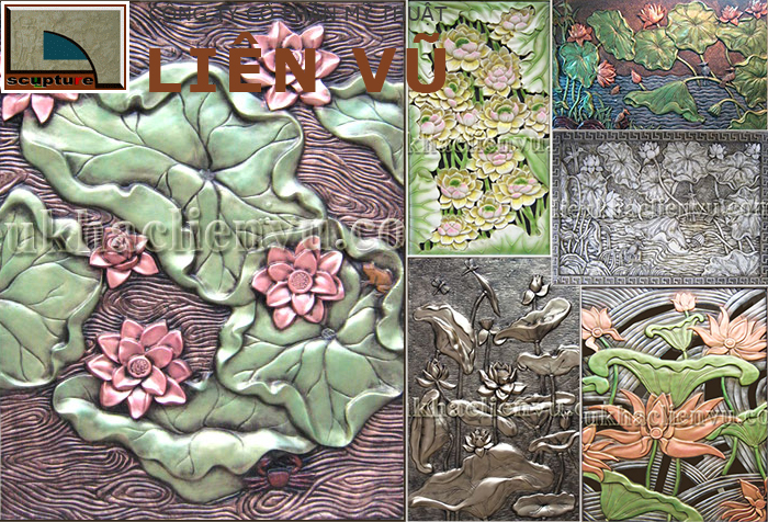 Một số mẫu phù điêu sen tại Liên Vũ