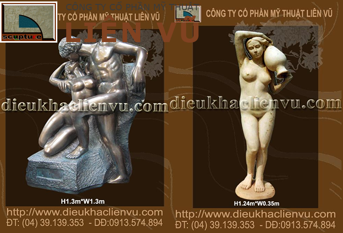 Nghệ thuật điêu khắc tượng cô gái khỏa thân