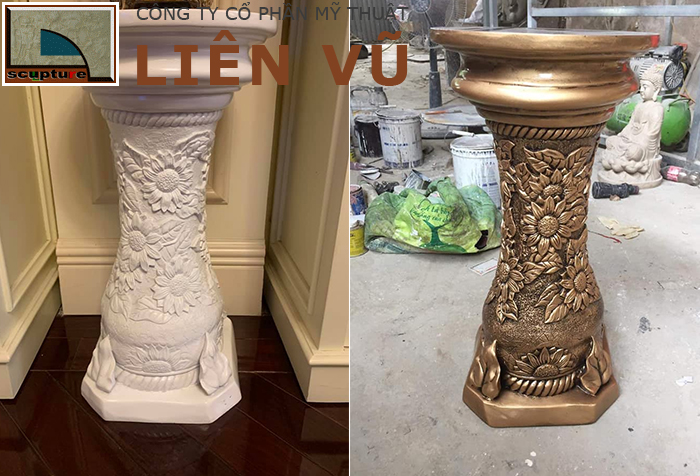 Nghệ thuật sơn giả đồng siêu thực tại xưởng Điêu khắc Liên Vũ