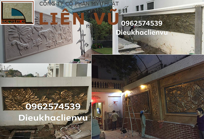 Những mảng tường nội ngoại thất sống động hơn với phù điêu đề tài thiên nhiên