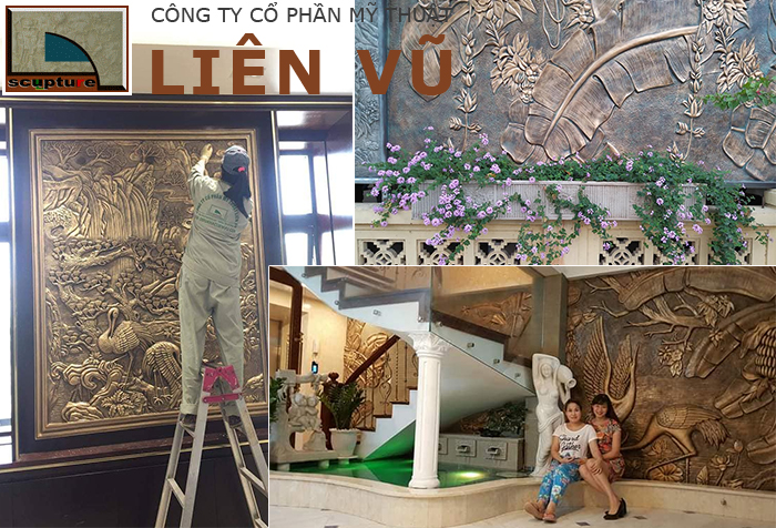 Phù điêu bằng composite sơn giả đồng