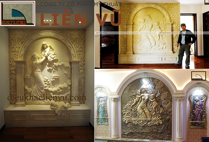 Phù điêu châu Âu chủ đề thiên thần