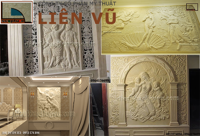 Phù điêu châu Âu cổ điển với chủ đề chính về hình thể con người