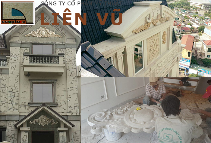 Phù điêu châu Âu trang trí mặt tiền nhà