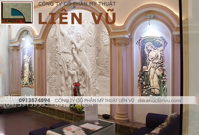 Phù điêu cô gái bằng composite