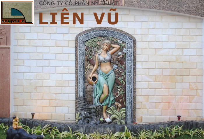 Phù điêu cô gái bê bình đổ nước