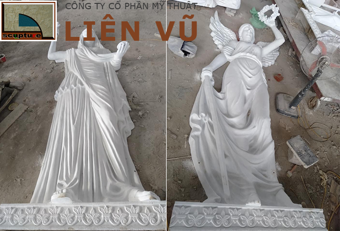 Phù điêu cô gái composite