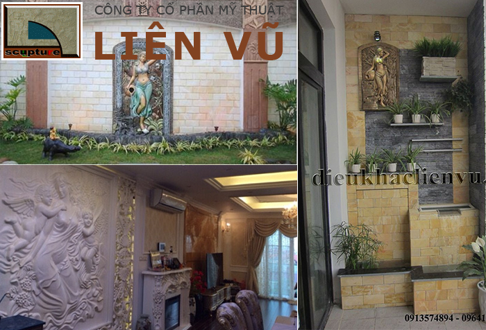 Phù điêu cô gái composite được ứng dụng rộng rãi trong lĩnh vực trang trí