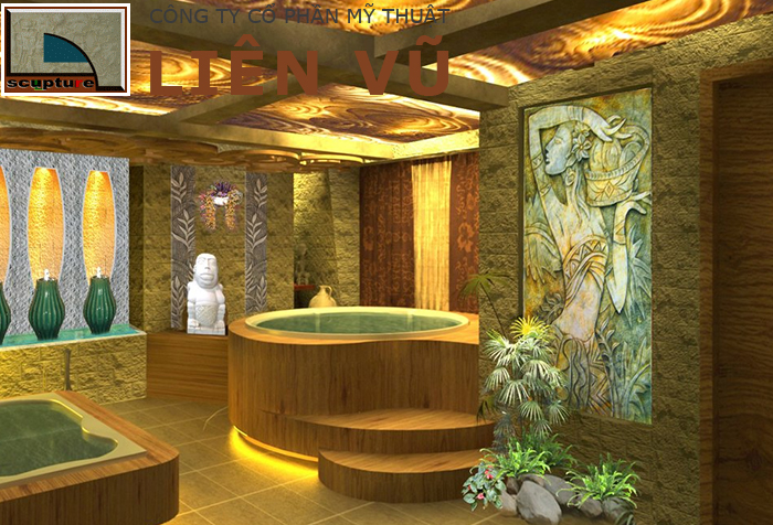 Phù điêu cô gái composite