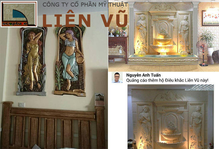 Phù điêu cô gái đẹp trang trí nội thất nhà ở