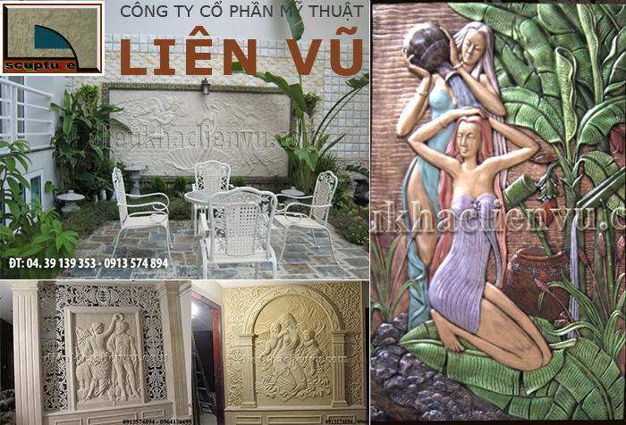 Phù điêu cô gái được ứng dụng phổ biến trong trang trí nội ngoại thất