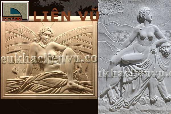 Phù điêu cô gái