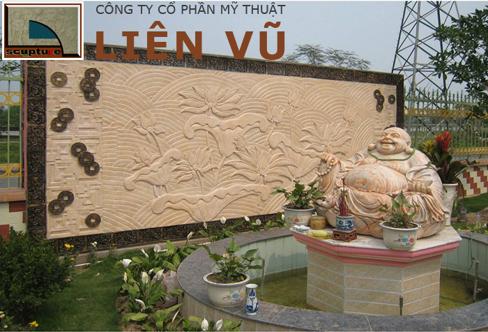 Phù điêu đẹp chủ đề hoa lá thiên nhiên