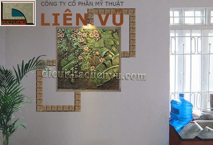 Phù điêu hoa chuối trang trí nội ngoại thất