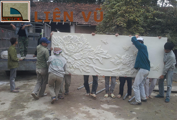 Phù điêu hoa lá đẹp