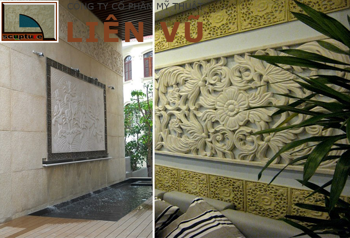 Phù điêu hoa lá trang trí ngoại thất