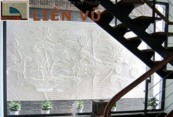 Phù điêu hoa lá trang trí