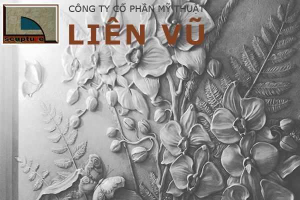 Phù điêu hoa lan