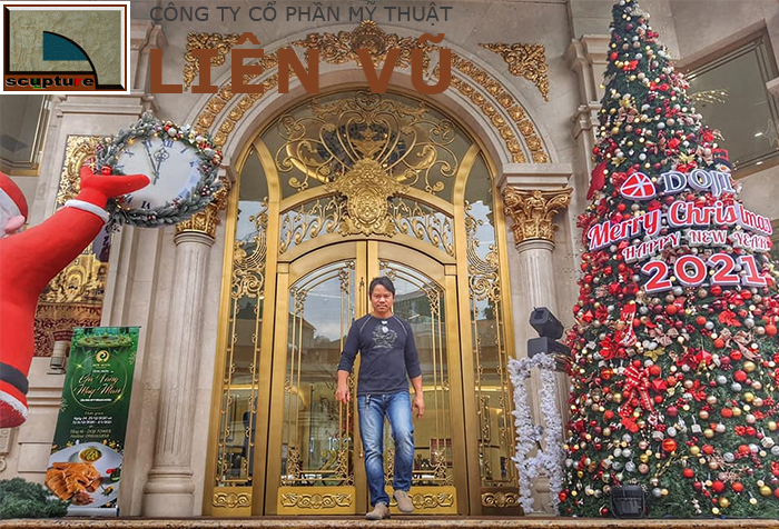 Phù điêu hoa văn châu Âu composite giả đồng