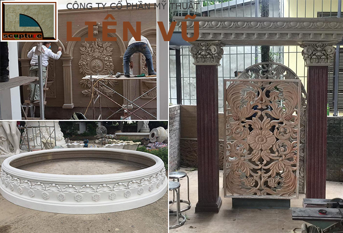 Phù điêu hoa văn châu Âu hiện đại