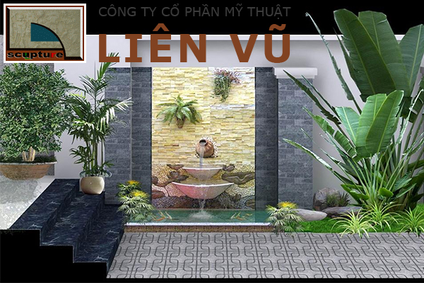 Phù điêu là hình thức trang trí sân vườn được ưa chuộng hiện nay