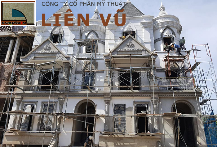 Phù điêu mặt tiền nhà được ứng dụng rộng rãi