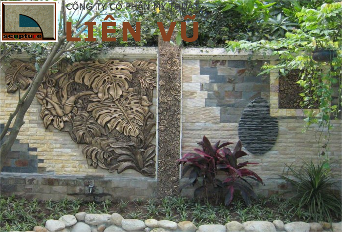 Phù điêu sân vườn đẹp, đơn giản