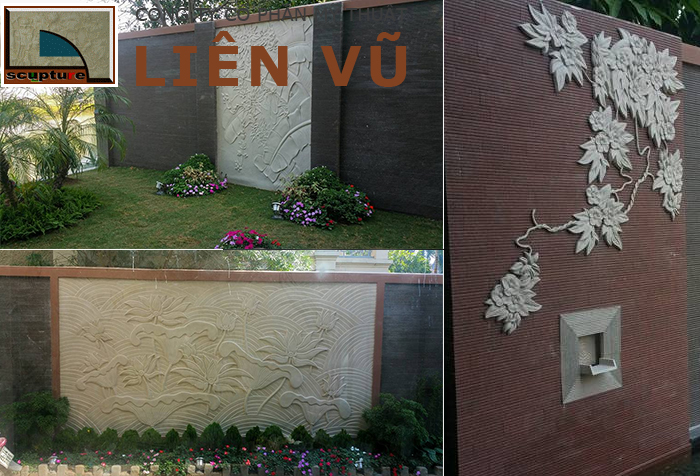 Phù điêu sân vườn đơn giản cho không gian thêm sinh động