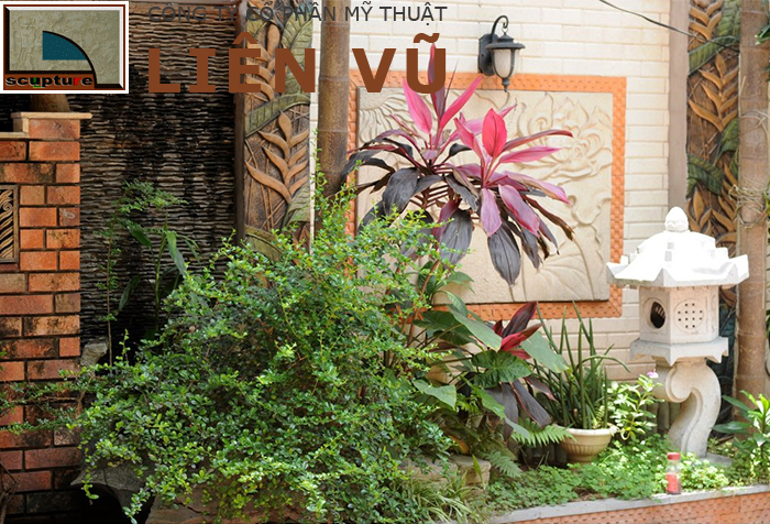 Phù điêu sân vườn giúp tiểu cảnh thêm hoàn thiện