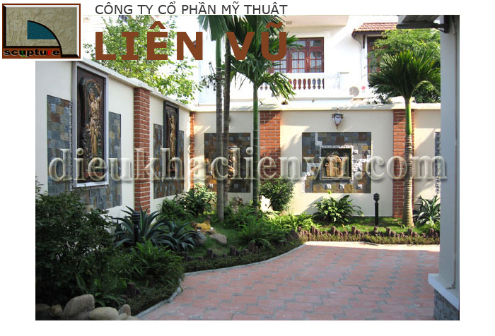 Phù điêu sân vườn phong cách châu Âu