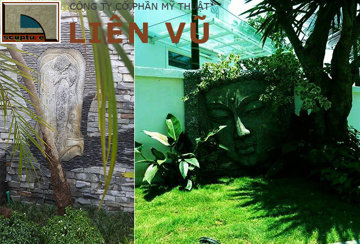 Phù điêu sân vườn với hình tượng con người