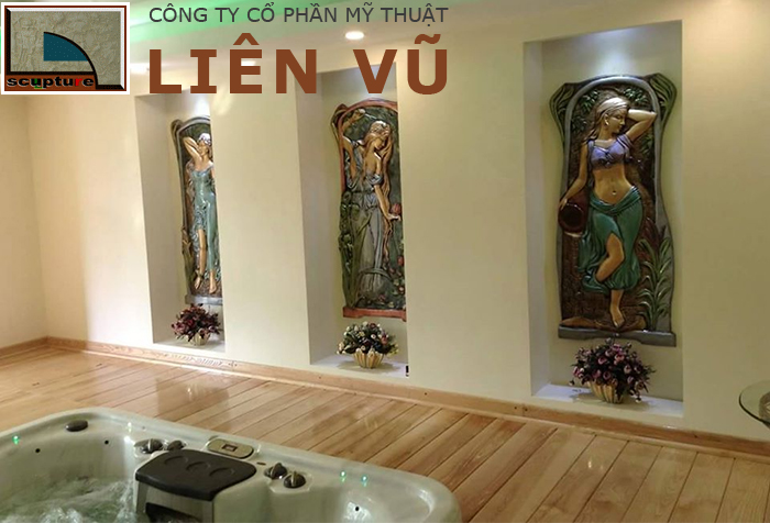 Phù điêu thiếu nữ châu Âu