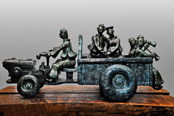 rước vợ bằng xe công nông