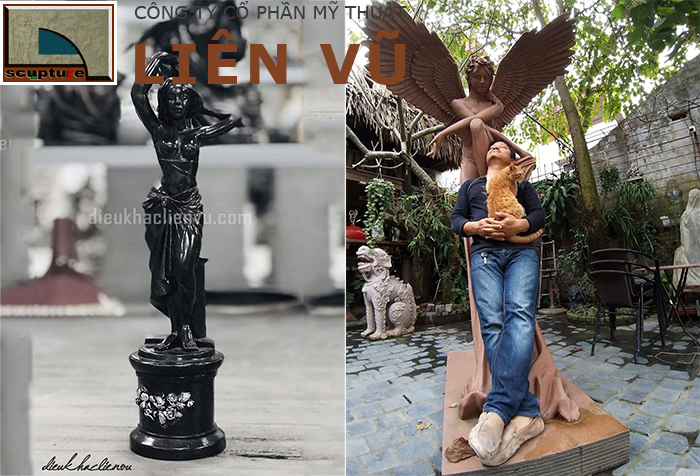 Sản xuất tượng cô gái composite